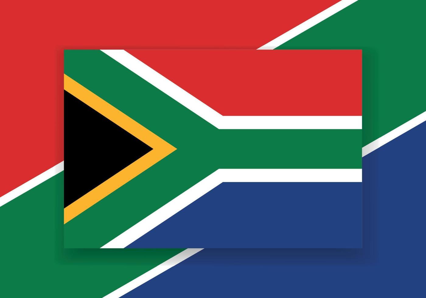 Vector South Africa Flag. Country flag design. Flat vector flag.