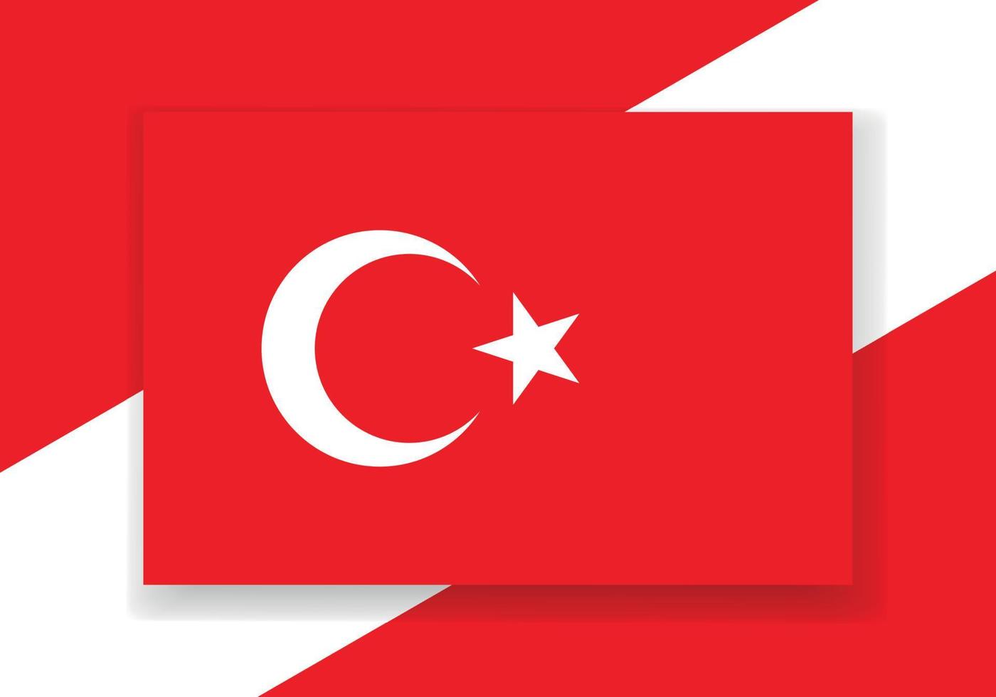 Vector Turkey Flag. Country flag design. Flat vector flag.