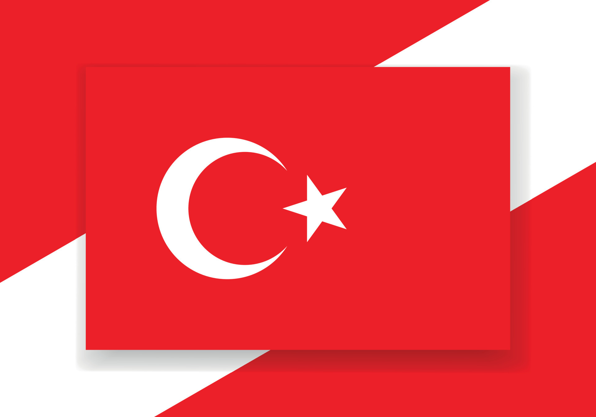 Vector Turkey Flag. Country flag design. Flat vector flag. 21570244