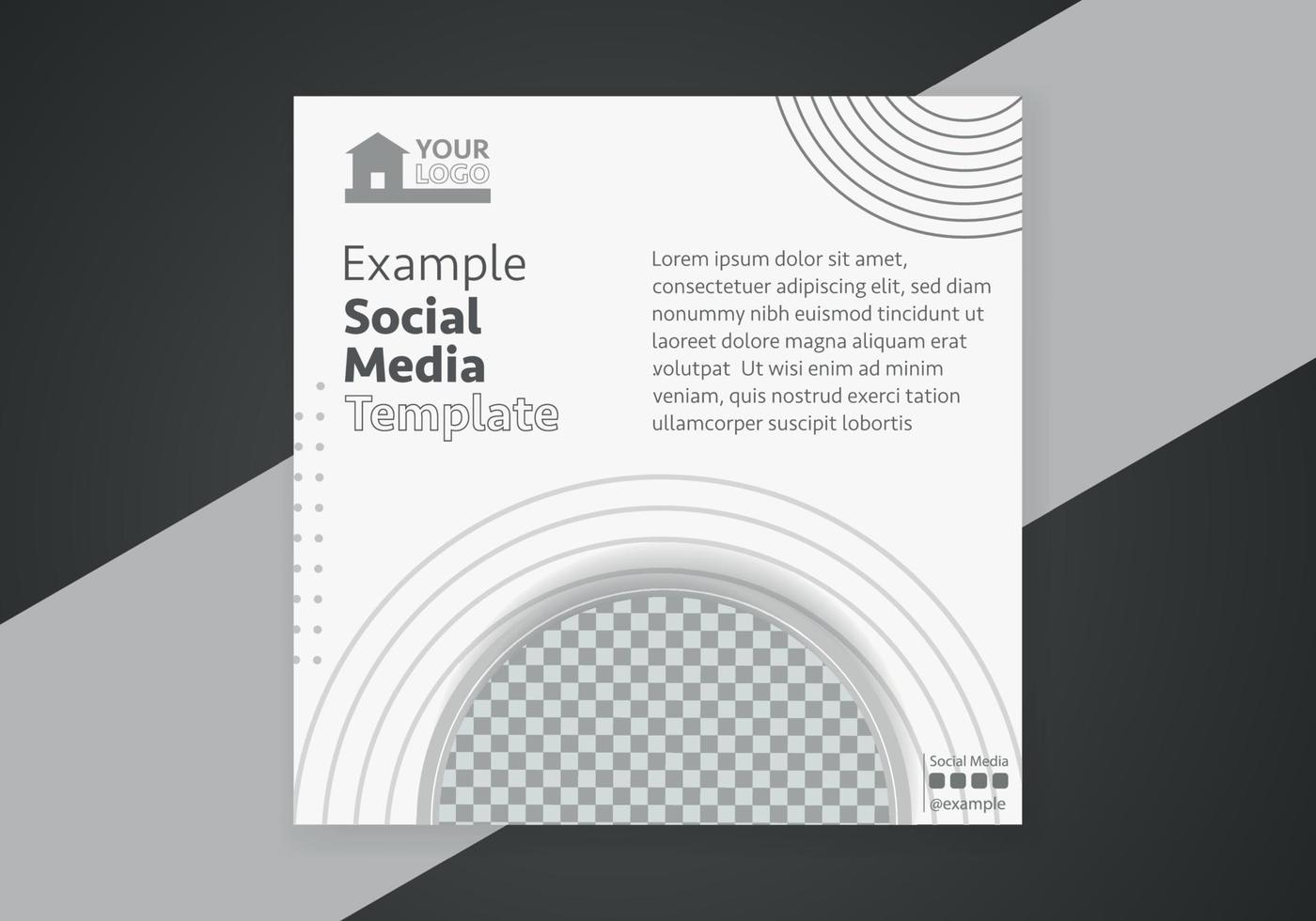 Minimal design layout. Editable square abstract modern geometric shape banner template for social media post promotion. vector