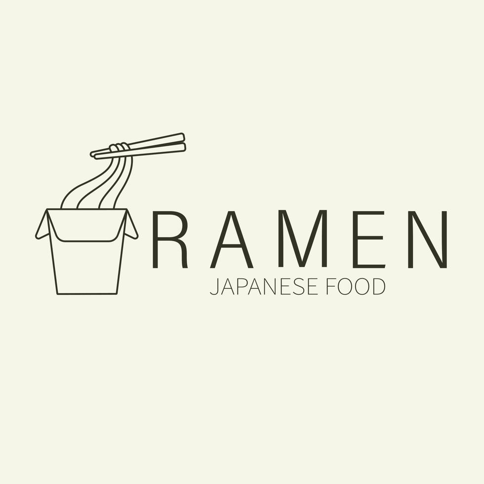 ramen sencillo logo diseño. bueno para corporativo relacionado restaurantes vector