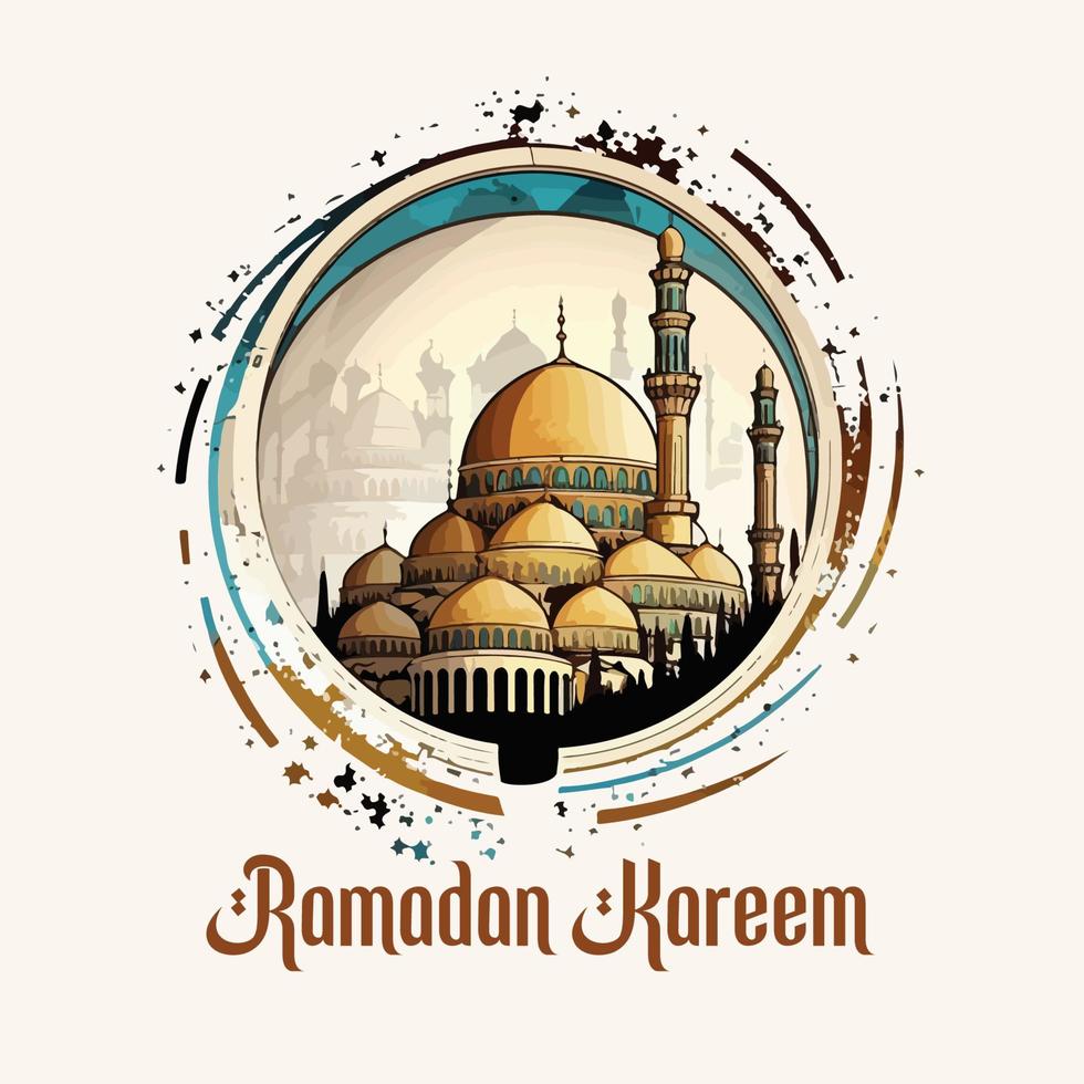 ramadan kareem islamic full color design vector