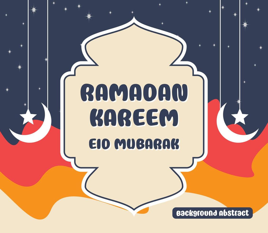 editable ramadan sale poster templates. with moon and star ornaments. Design for social media and web. Vector illustration