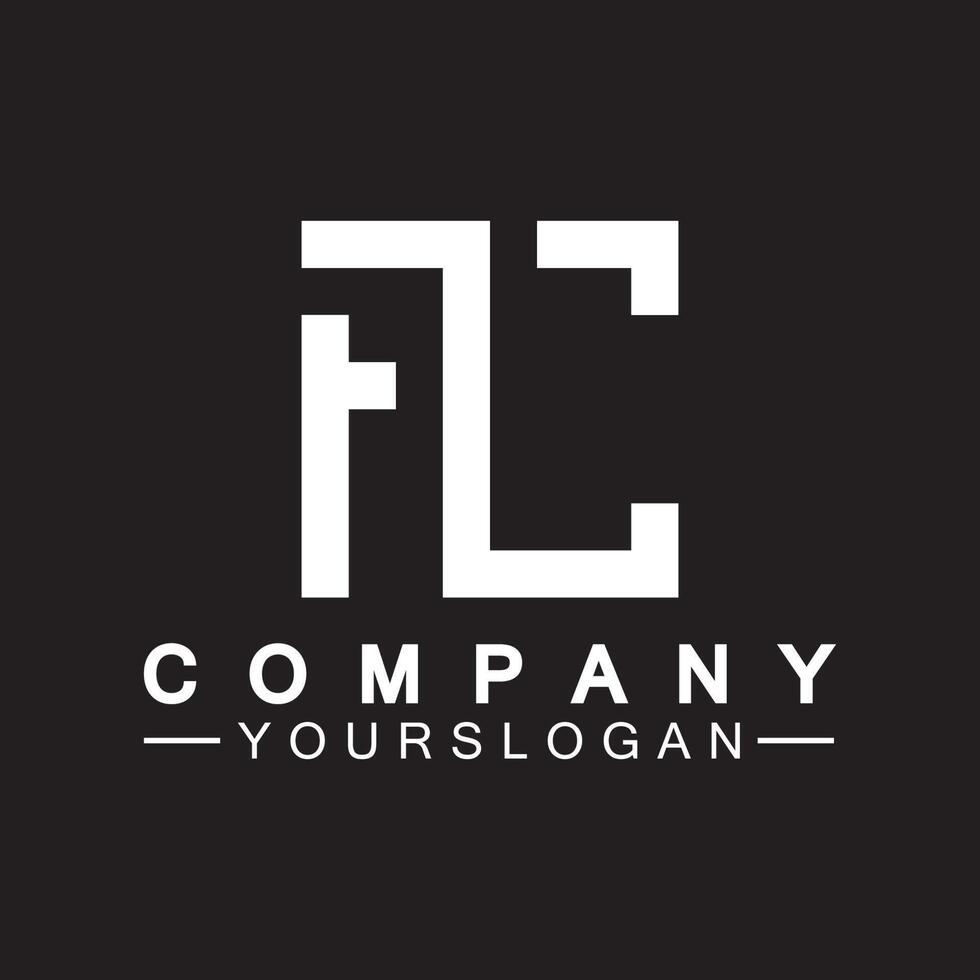 alfabeto letras monograma logo cf,fc,c y F, elegante y profesional blanco color letra icono diseño en negro antecedentes. vector