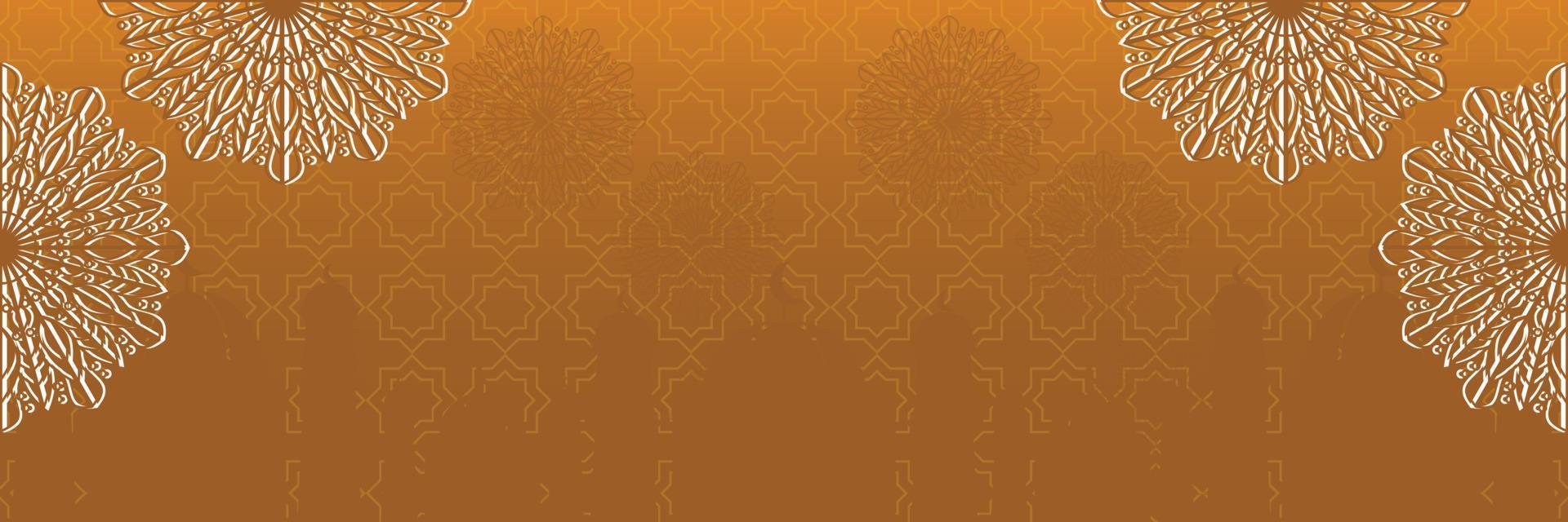 Islamic theme background, with beautiful mandala ornament. vector template for banners, greeting cards for Islamic holidays.
