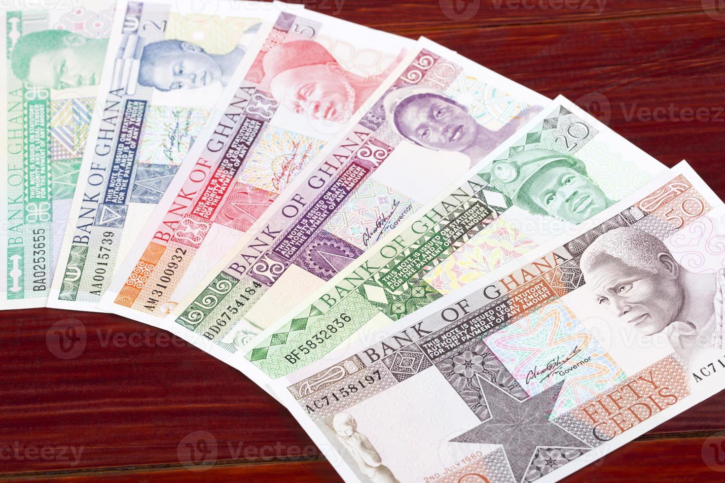Old Ghanaian money a business background photo