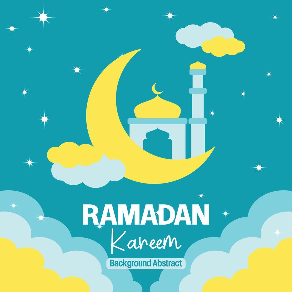editable Ramadán rebaja póster modelo. con papel cortar adornos, mezquita, Luna y estrellas. diseño para social medios de comunicación y web. vector ilustración