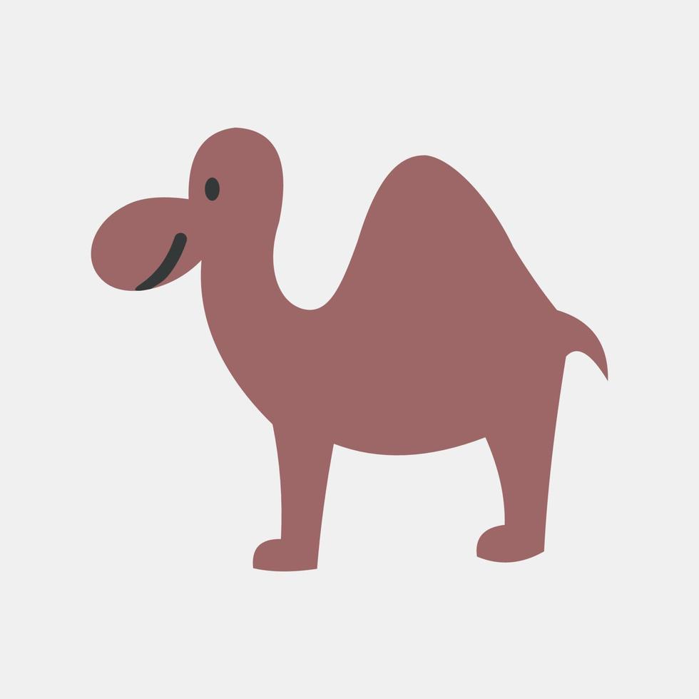Icon camel. Islamic elements of Ramadhan, Eid Al Fitr, Eid Al Adha. Icons in flat style. Good for prints, posters, logo, decoration, greeting card, etc. vector