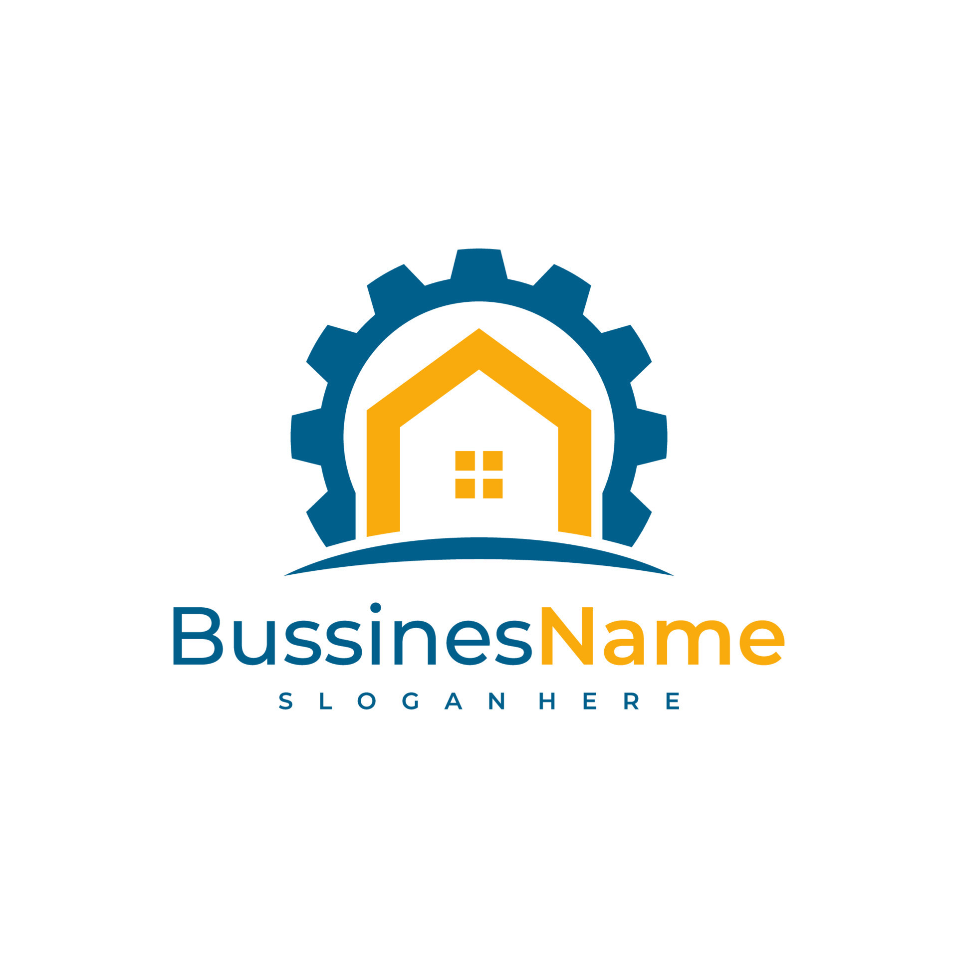 Gear House logo vector template. Creative House logo design concepts