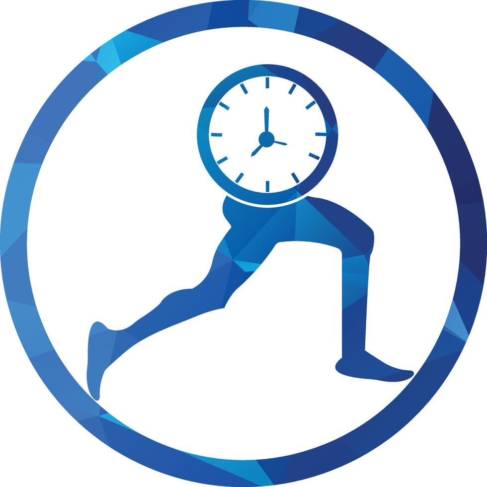 hora correr vector logo modelo. esta diseño utilizar reloj y para símbolo. adecuado para gestión.