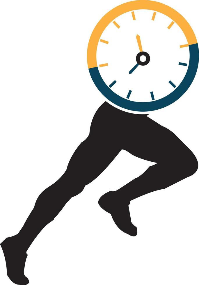 hora correr vector logo modelo. esta diseño utilizar reloj y para símbolo. adecuado para gestión.