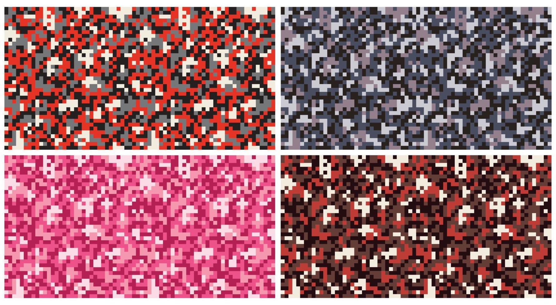 Modern Pixelated Digital fashionable camouflage pattern, vector illustration print. Seamless vector wallpaper background