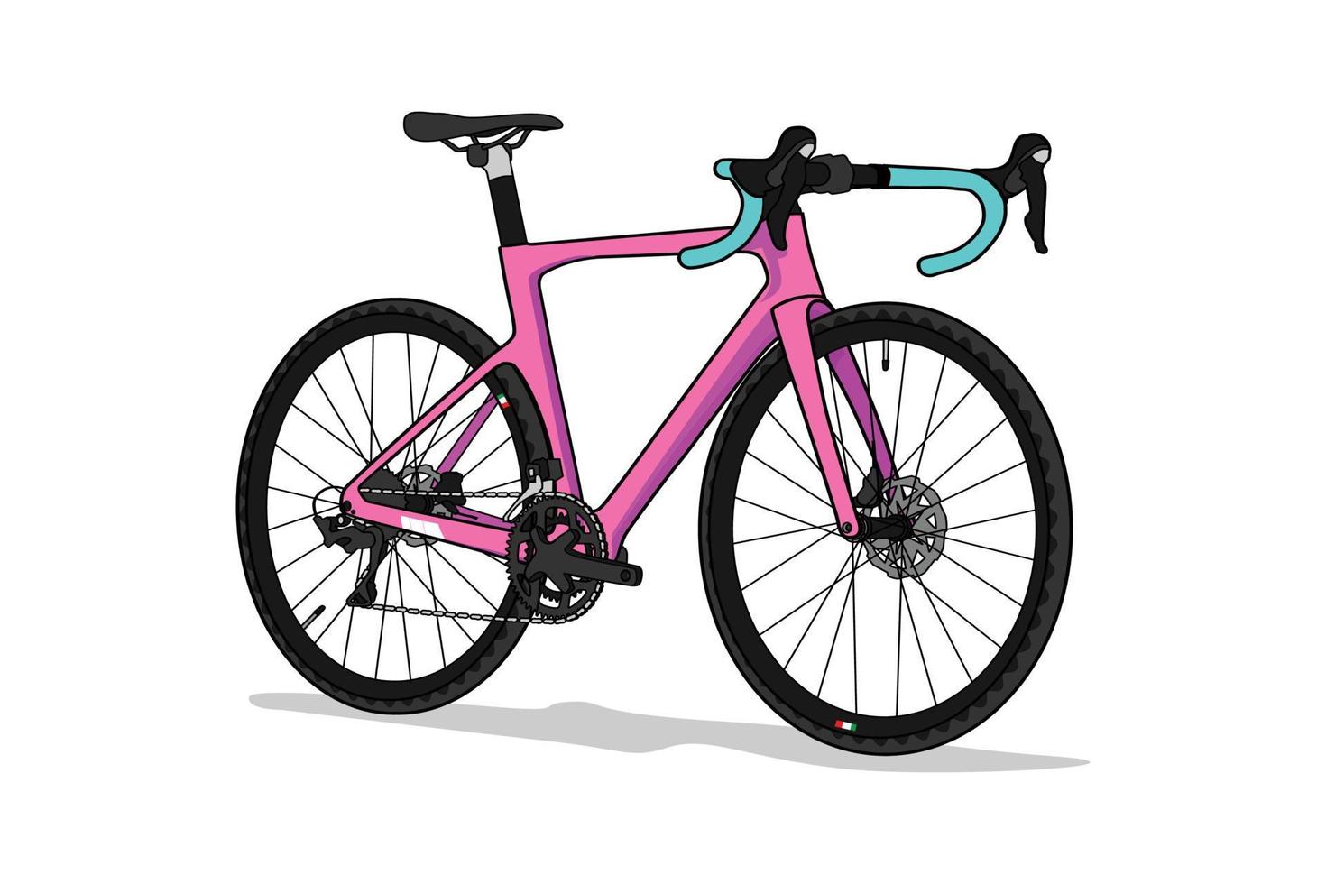 bicicleta dibujo en vector estilo