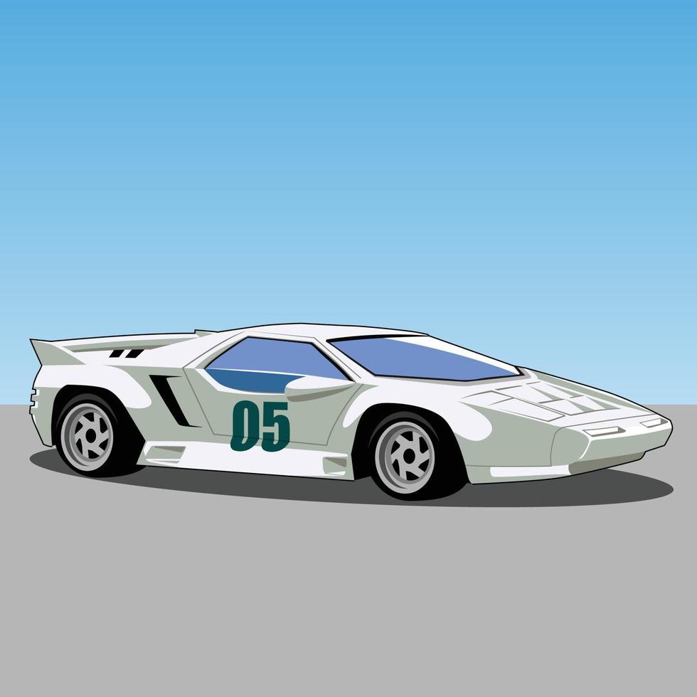 Car Racing is ready to race in illustration vector style.