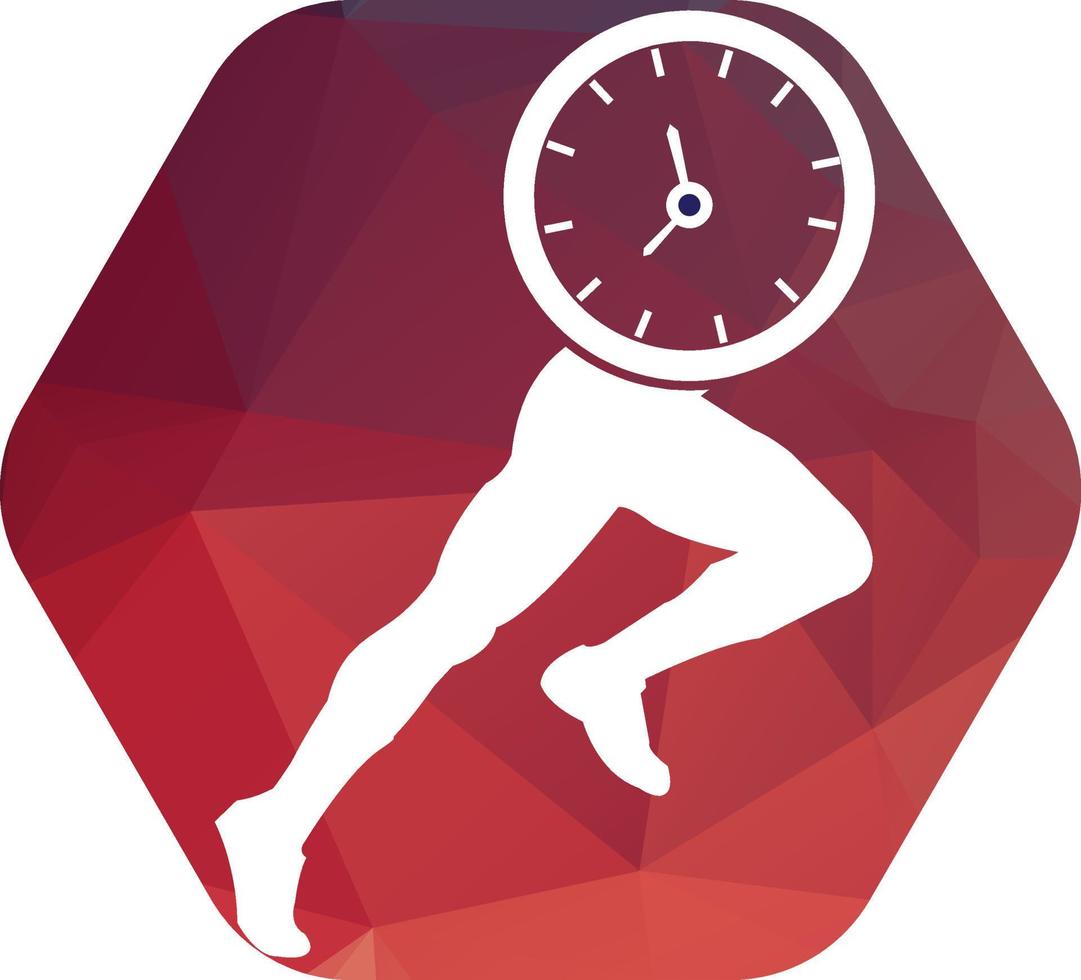 hora correr vector logo modelo. esta diseño utilizar reloj y para símbolo. adecuado para gestión.