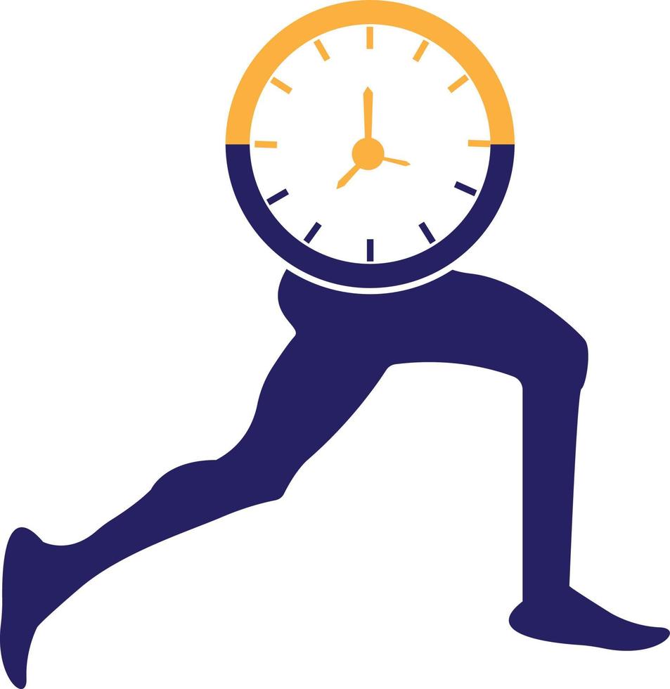 hora correr vector logo modelo. esta diseño utilizar reloj y para símbolo. adecuado para gestión.