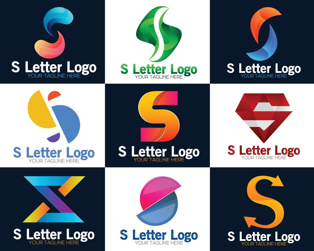 Fashion S letter technology network logo sign. Letter S logo for technology. vector