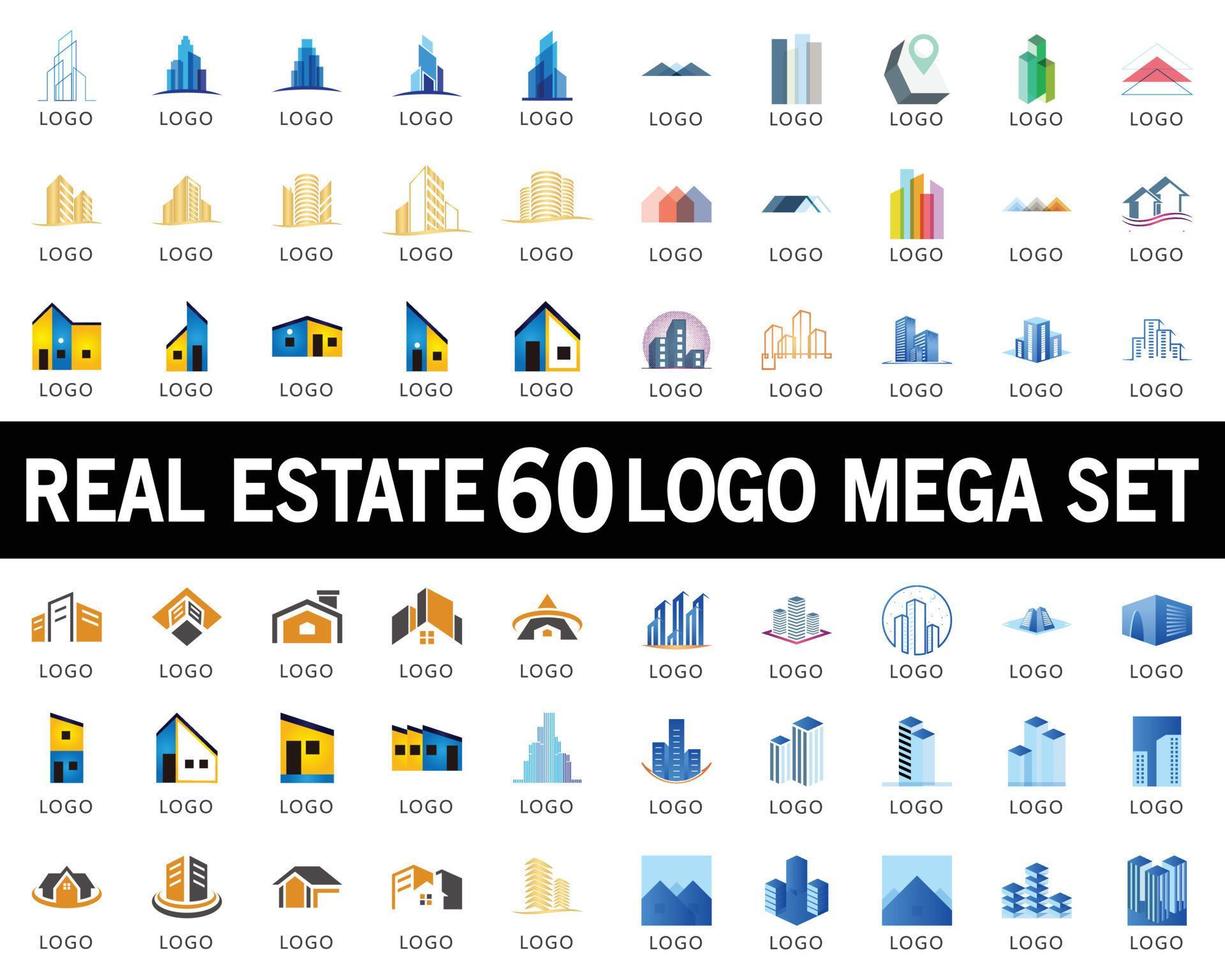 Real Estate Logo Set Vector Icon