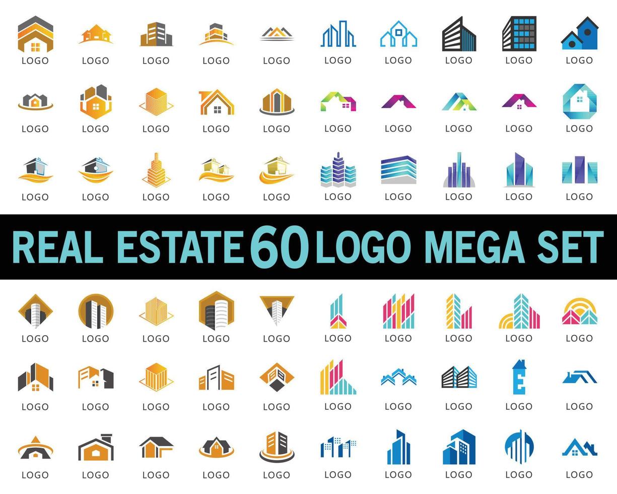 Real Estate Logo Set Vector Icon