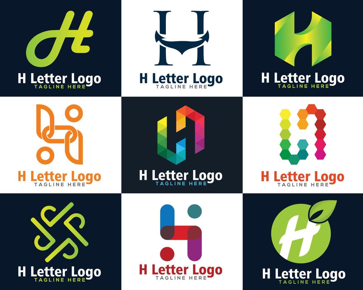 creativo negocio letra h logo diseño vector