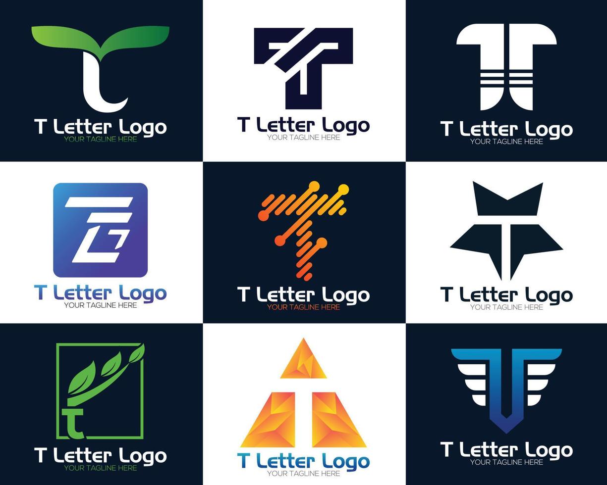 tecnología letra t digital icono logo vector gráfico elementos. t letra logo iniciales diseño modelo.