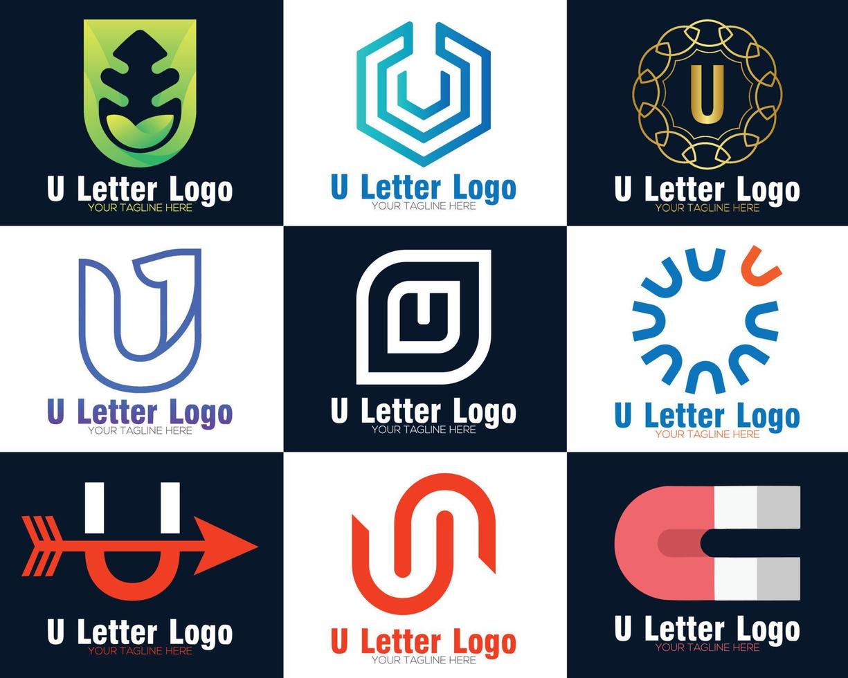 Modern and professional U Letter logo icon design vector