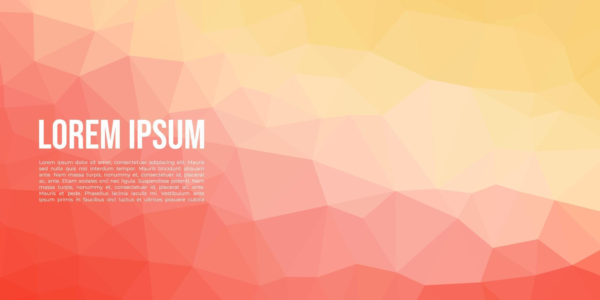 red orange abstract background with triangle shapes. vector