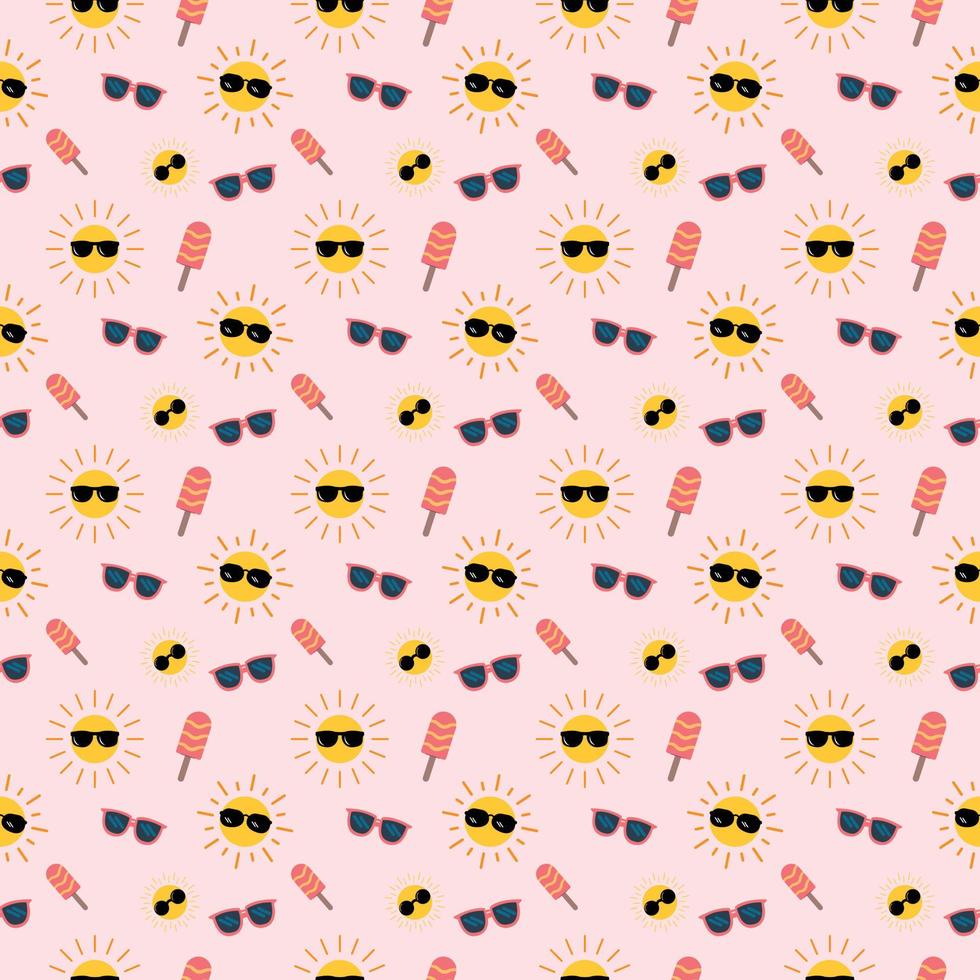 Summer seamless pattern vector