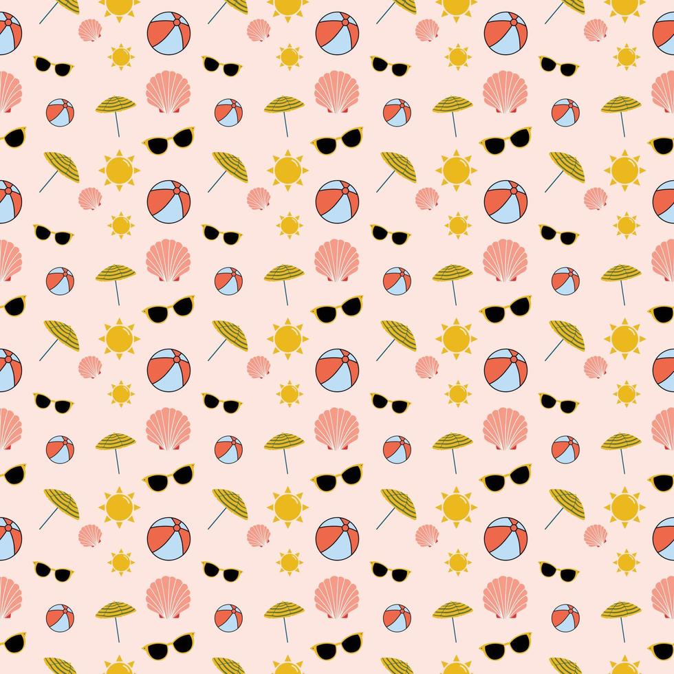 Summer seamless pattern vector