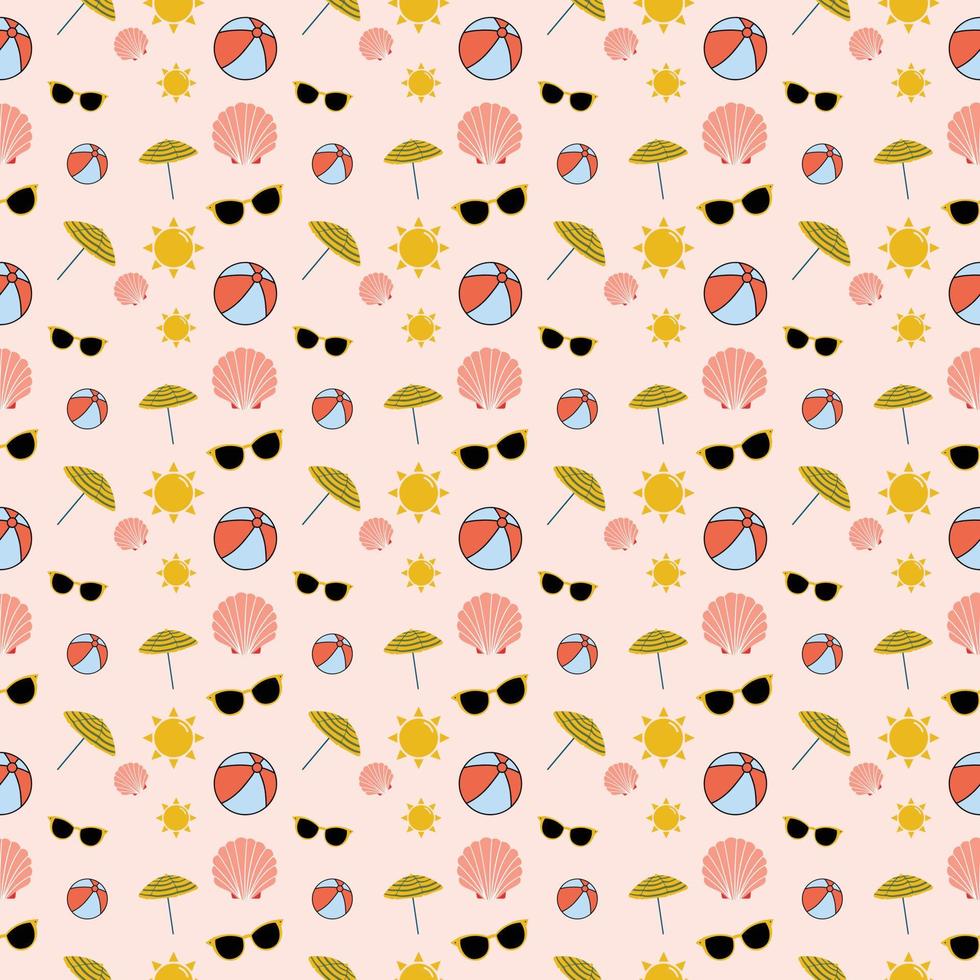 Summer seamless pattern vector