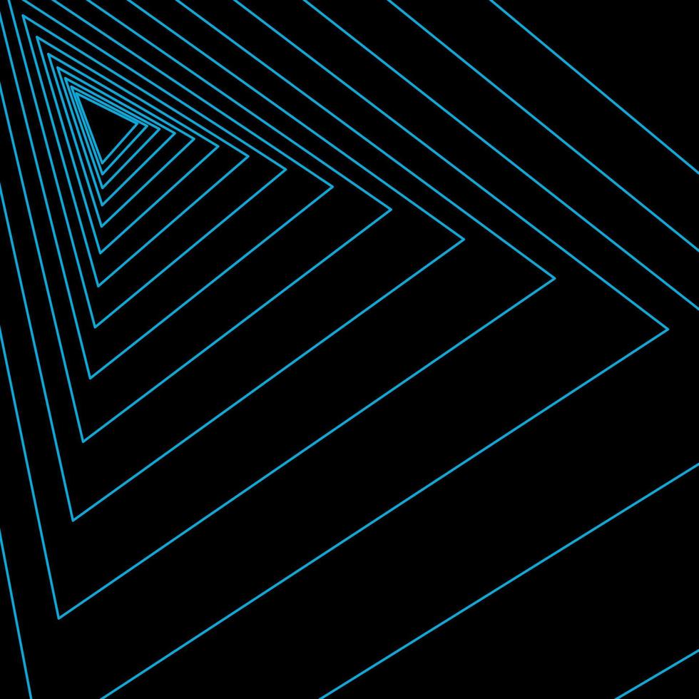 sharp corner blue light multi lines layers geometric creativity imagination abstract in black background vector