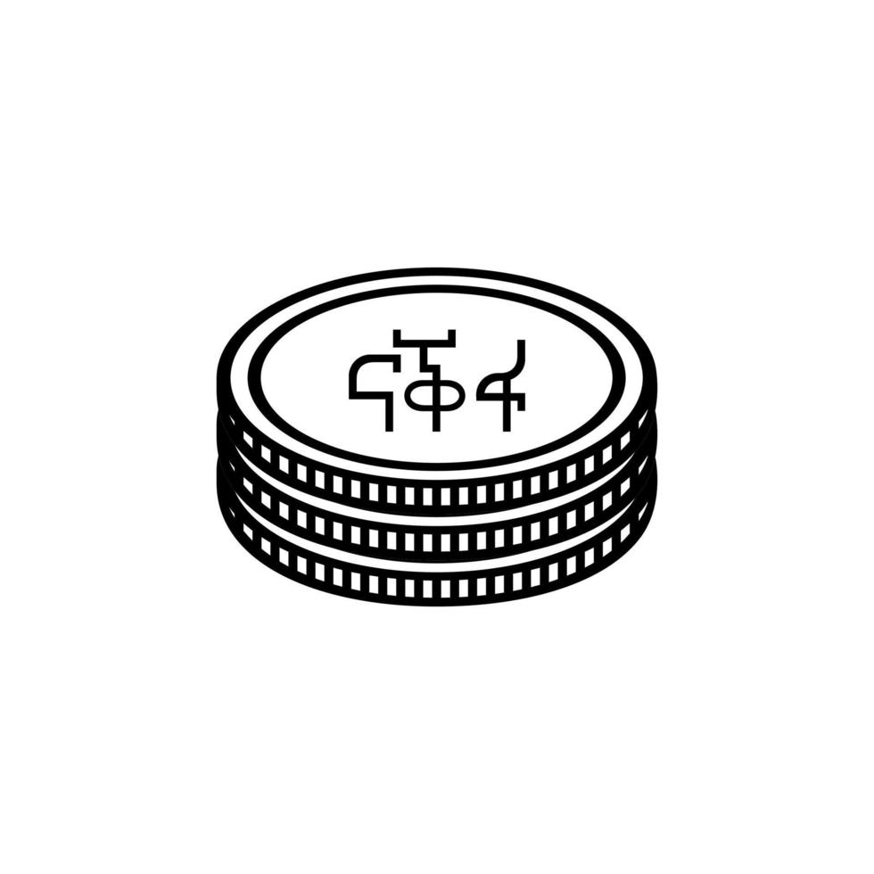 eritrea moneda símbolo, eritreo nafka icono, ern signo. vector ilustración