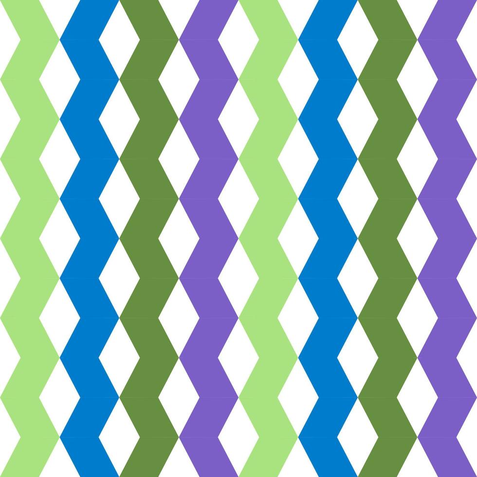 beauty vertical sweet abstract seamless pattern green purple and blue wave on white background vector