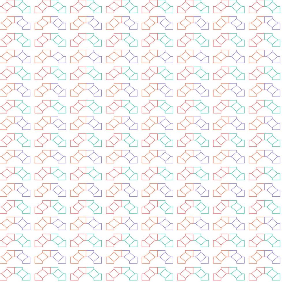 square and triangle multicoloe abstract shape geometric white background vector
