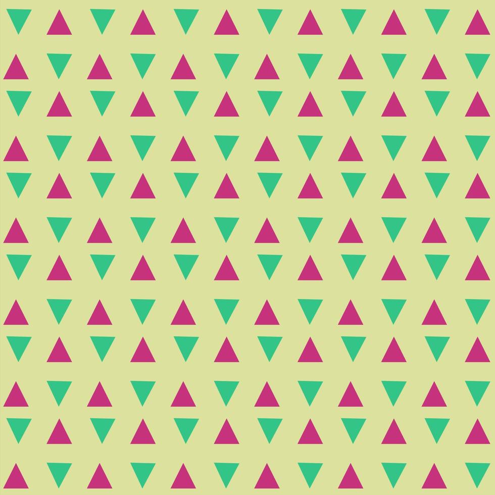 green and violet pyramid triangle seamless pattern on yellow background design vector