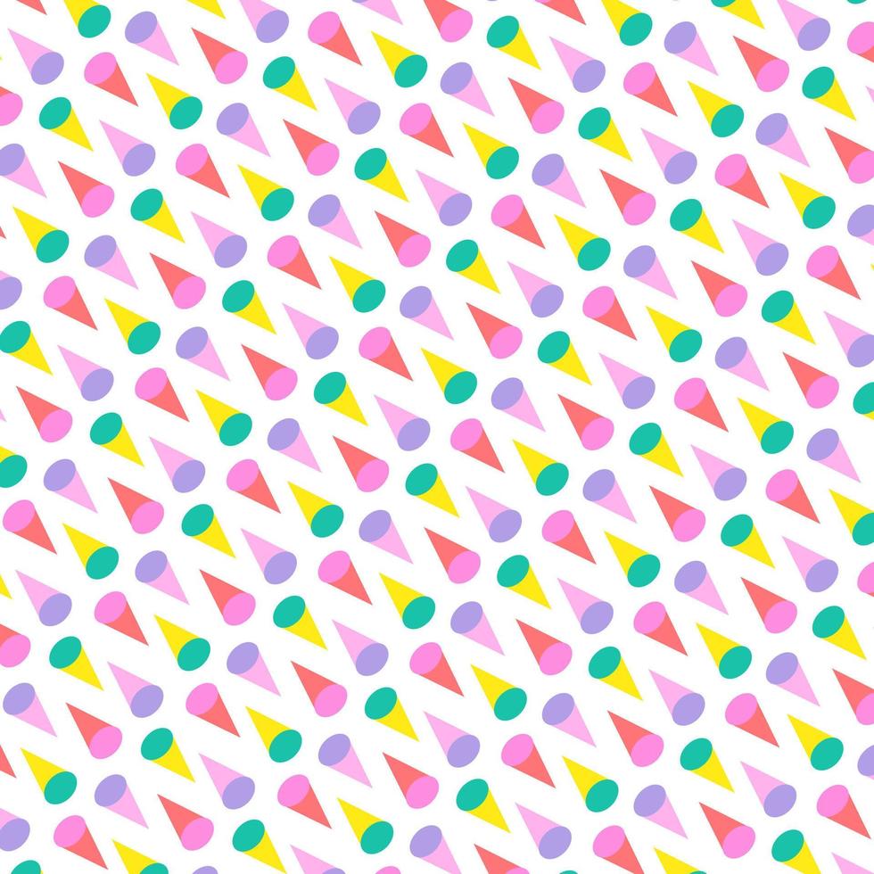 beautiful ice cream cone colourful seamless rainbow color with white background vector