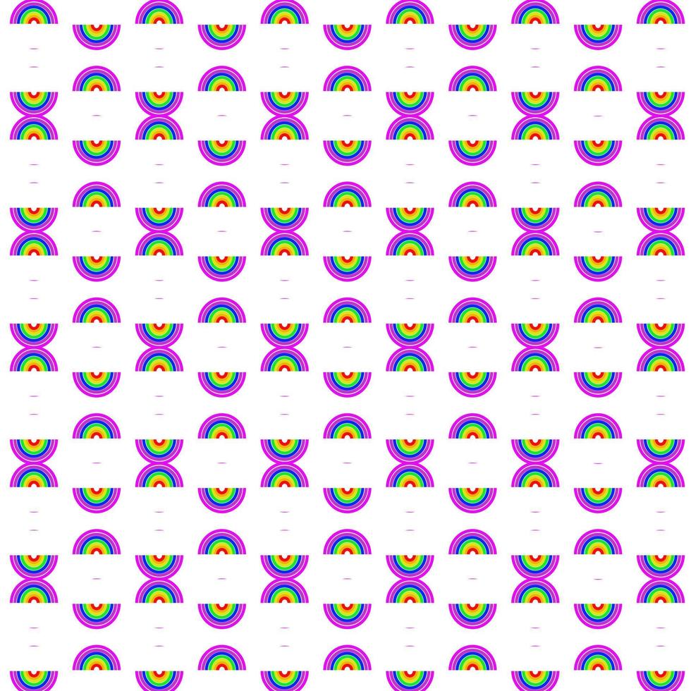 beauty abstract rainbow curve colorful zig zag shape seamless pattern on white background vector