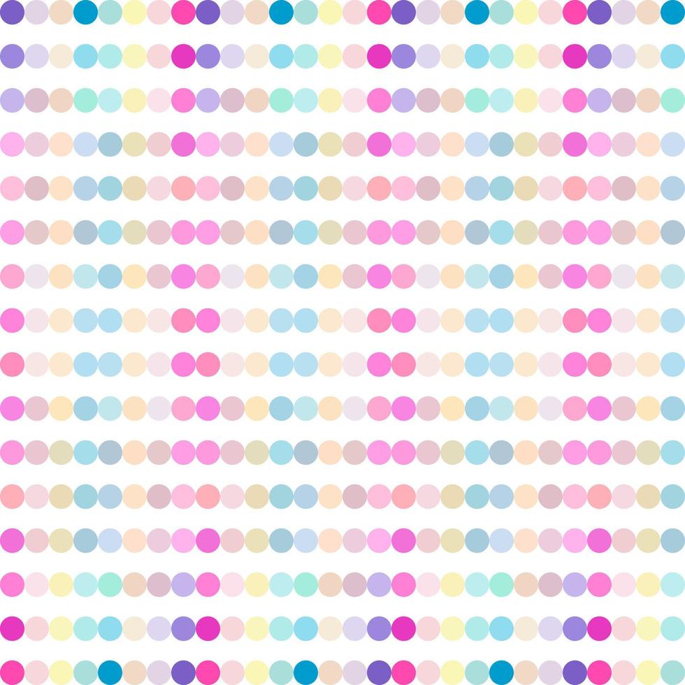 beauty pastel rainbow violet blue gradient polka dot circle random abstract decoration seamless pattern on white background vector