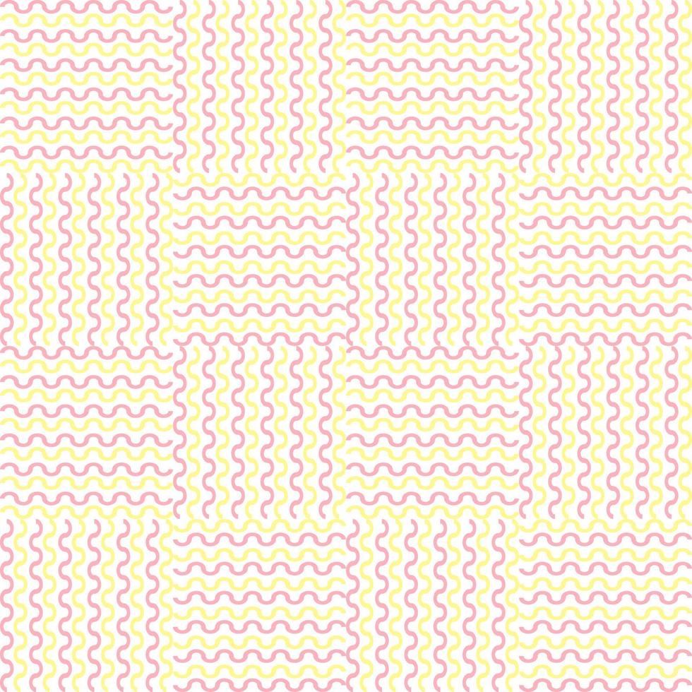 soft curve abstract wave pink yellow pastel on white background vector