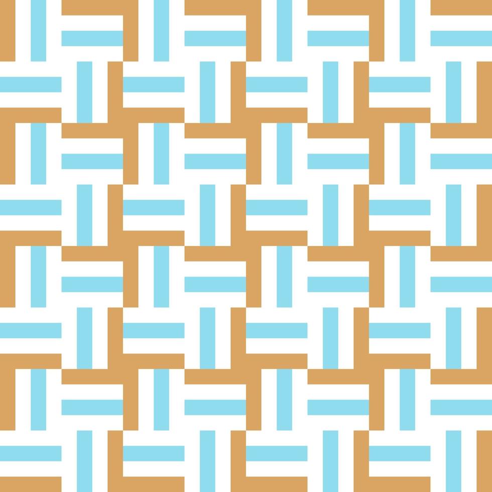 abstract lines weave and knit blue and golden brown multi shape on white background vector