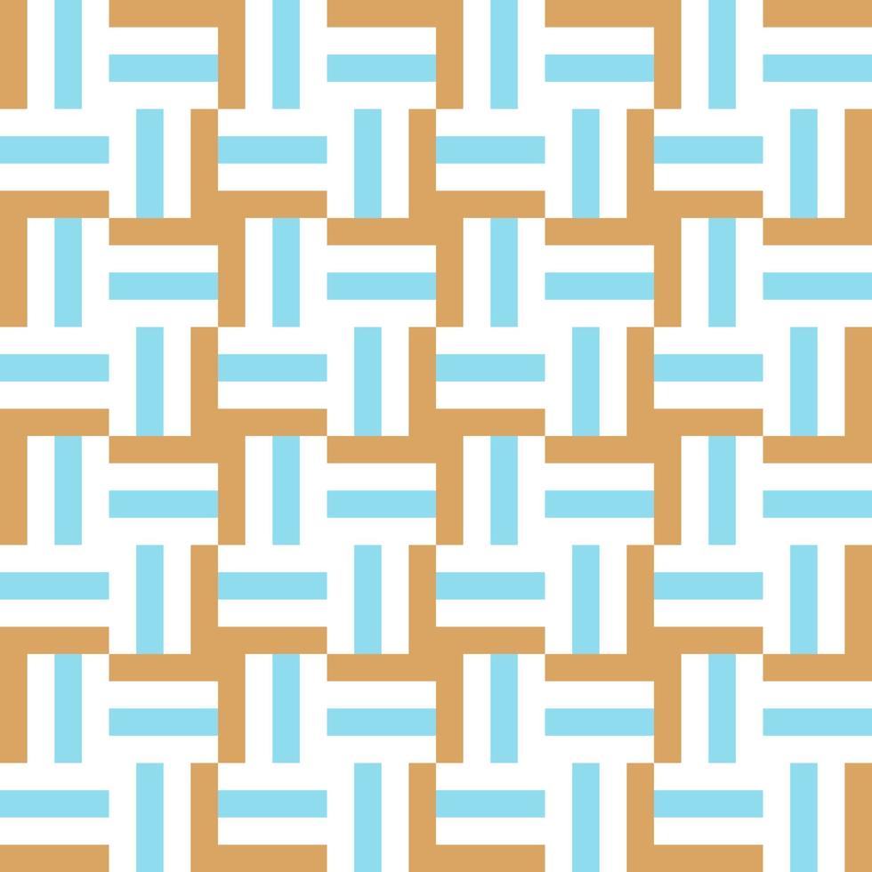 abstract lines weave and knit blue and golden brown multi shape on white background vector