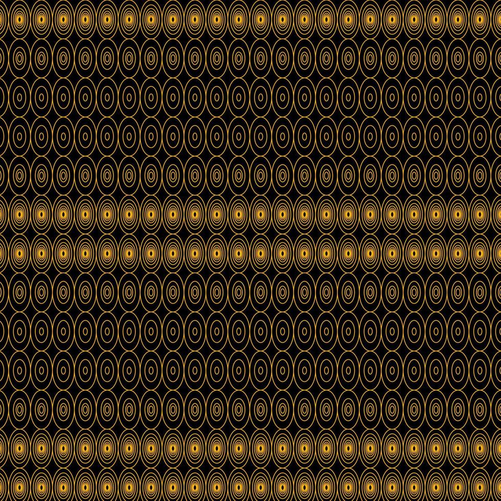 oval golden gold ring geometric seamless pattern textile surface on black background vector