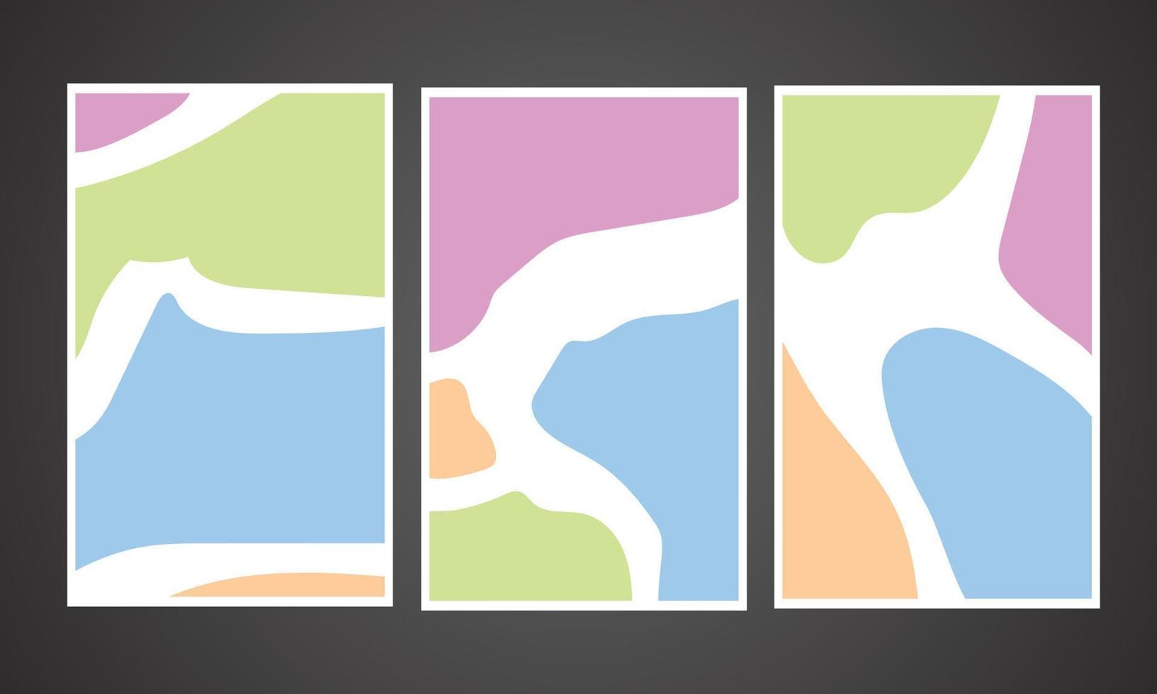 Abstract wall arts vector. Mural wall art. Hand draw organic shape design for wall framed prints, canvas artwork, canvas prints, poster, home, cover, wallpaper. Vector illustration.