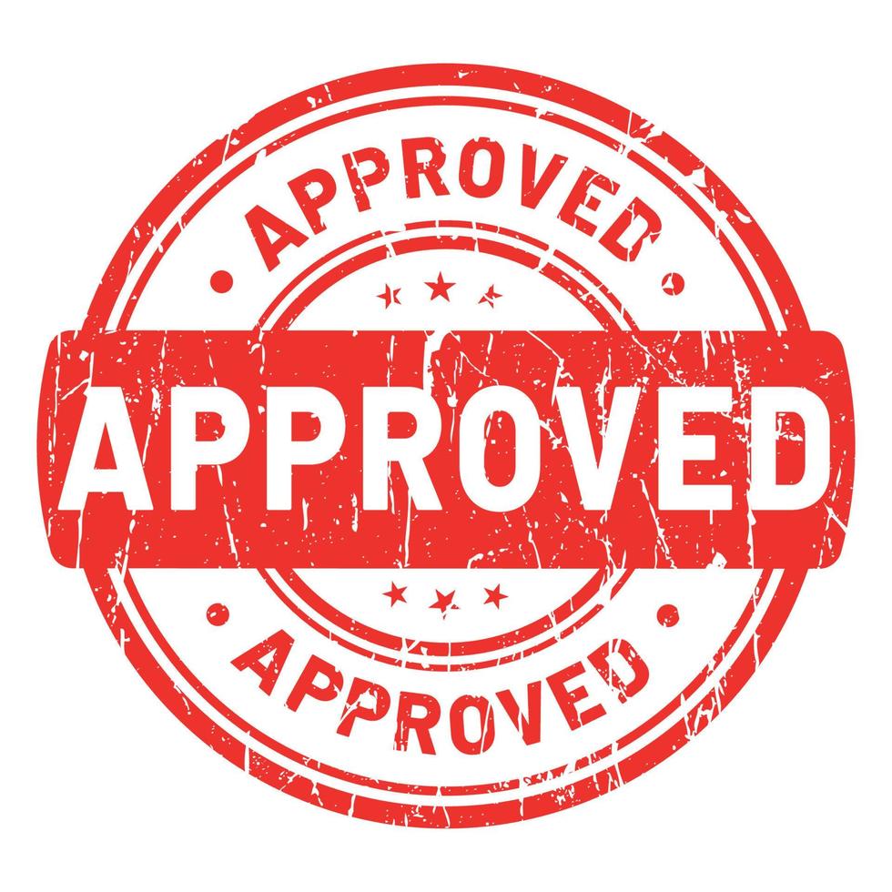 Approved stamp vector sign vintage style free vector