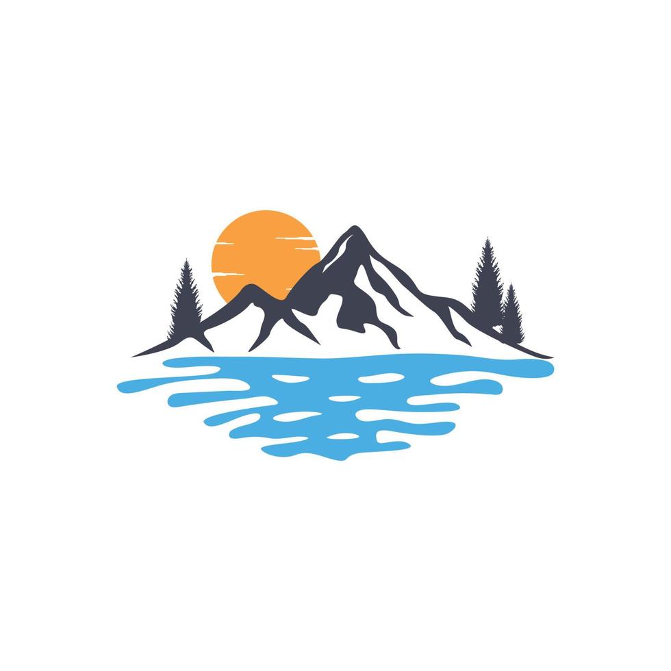 mountain logo vector