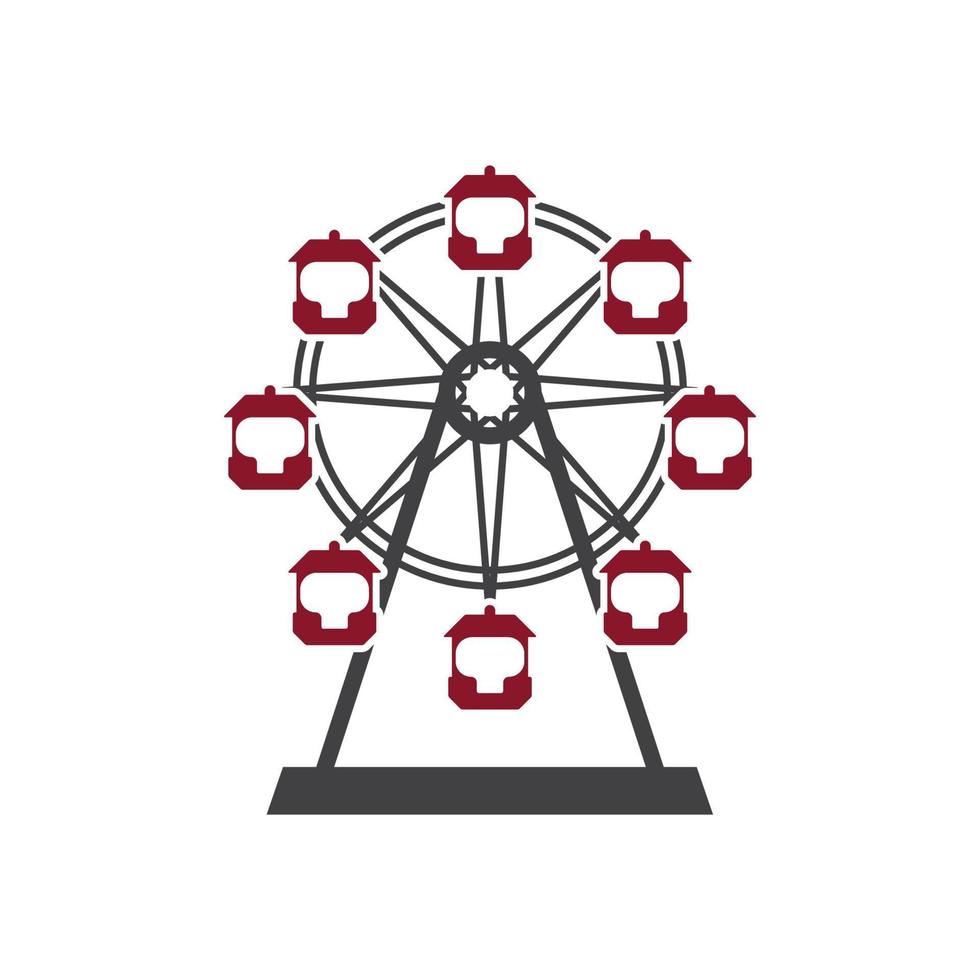 ferris wheel icon vector