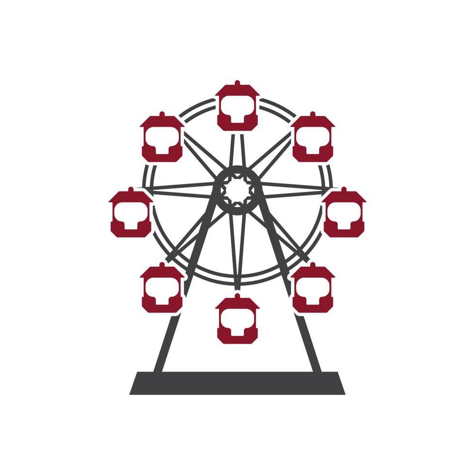 ferris wheel icon vector