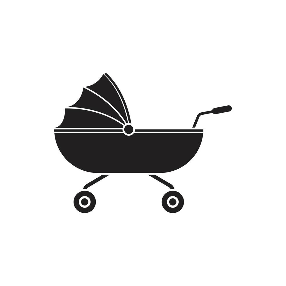 icono de carro de bebe vector