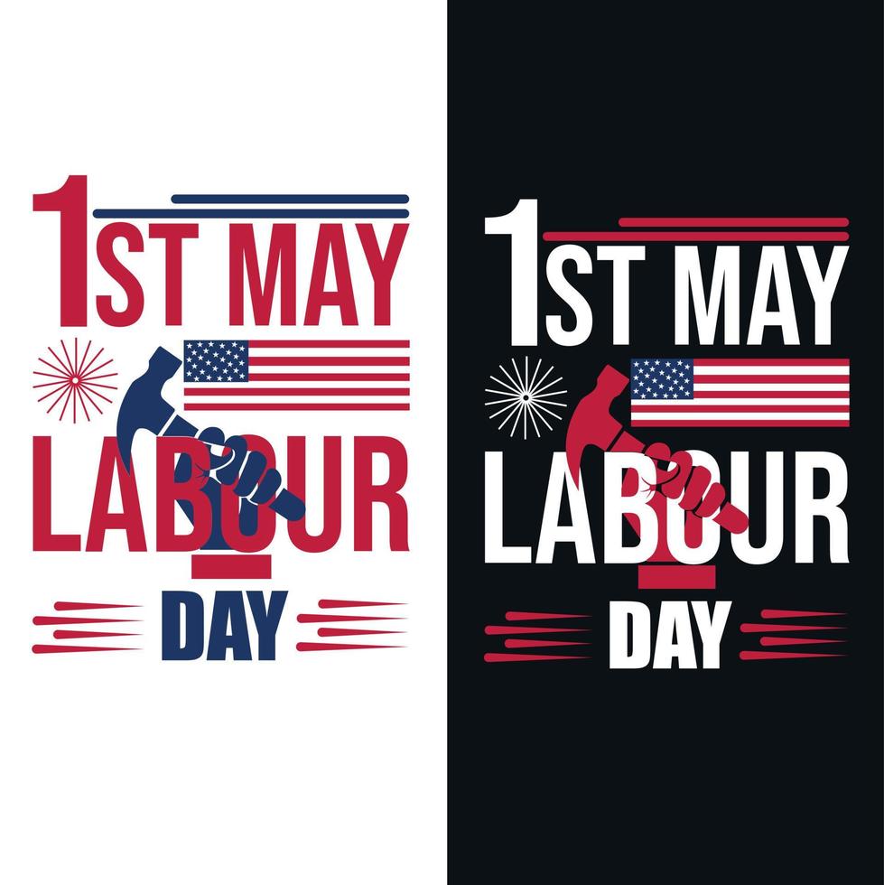 Labor day custom typography t shirt design vector