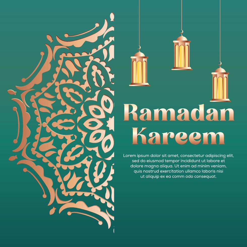 Premium Vector Islamic Style Ramadan Kareem and Eid Decorative Background